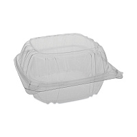 Pactiv SENSATION SmartLock Hinged Lid Container, 5.74 x 5.95 x 3.1, Clear, Plastic, 500/Carton (YCI821600000)
