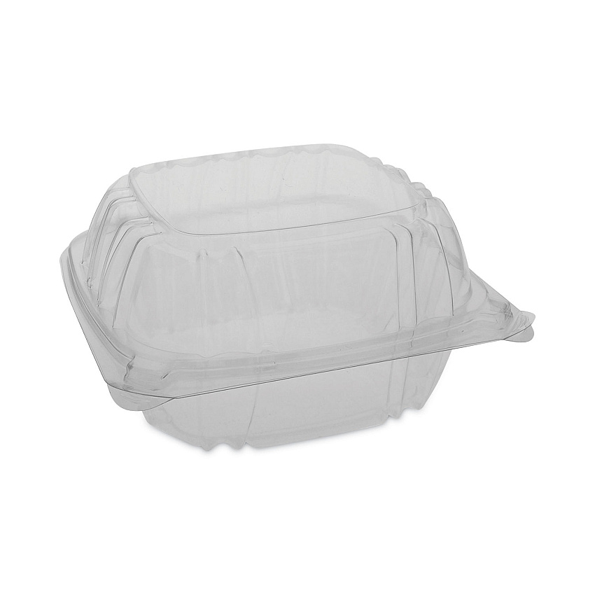 Pactiv SENSATION SmartLock Hinged Lid Container, 5.74 x 5.95 x 3.1, Clear, Plastic, 500/Carton (YCI821600000)
