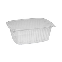 Pactiv Showcase Deli Container, Base Only, 1-Compartment, 64 oz, 9 x 7.4 x 4, Clear, Plastic, 220/Carton (YCI850640000)