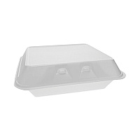 Pactiv SmartLock Foam Hinged Lid Container, X-Large, 9.5 x 10.5 x 3.25, White, 250/Carton (YHLW10010000)