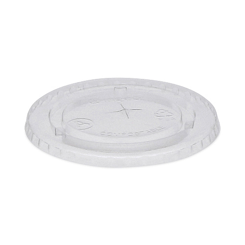 Pactiv EarthChoice Compostable Cold Cup Lid with Straw Slot for A Cups, Fits 7, 9, 20 oz A Cups, 1,020/Carton (YLPLA20C)