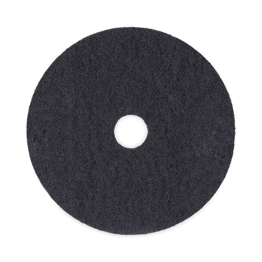 Boardwalk&reg; Standard 20" Black Stripping Floor Pads, 5 Pads (BWK4020BLA)