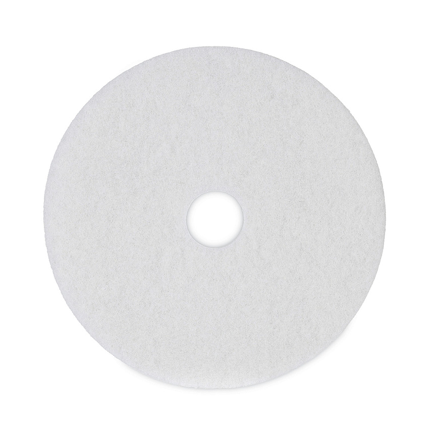 Boardwalk&reg; Standard Floor Pads, 19" dia, White, 5/Carton (BWK4019WHI)
