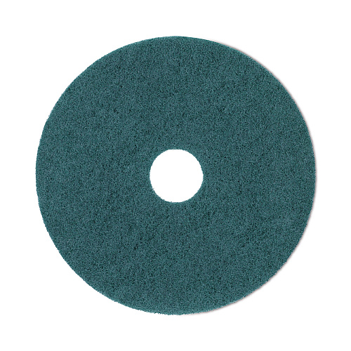Boardwalk Heavy-Duty Scrubbing Floor Pads, 19" Diameter, Green, 5/Carton (BWK4019GRE)