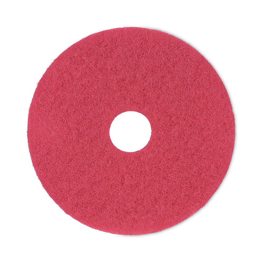 Boardwalk&reg; Standard Red 17" Buffing Floor Pads, 5 Pads (BWK4017RED)
