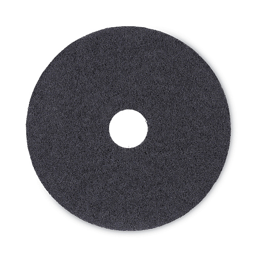 Boardwalk&reg; Standard Black Floor Pads, 17" dia, Black, 5/Carton (BWK4017BLA)