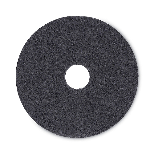 Boardwalk Stripping Floor Pads, 16" Diameter, Black, 5/Carton (BWK4016BLA)