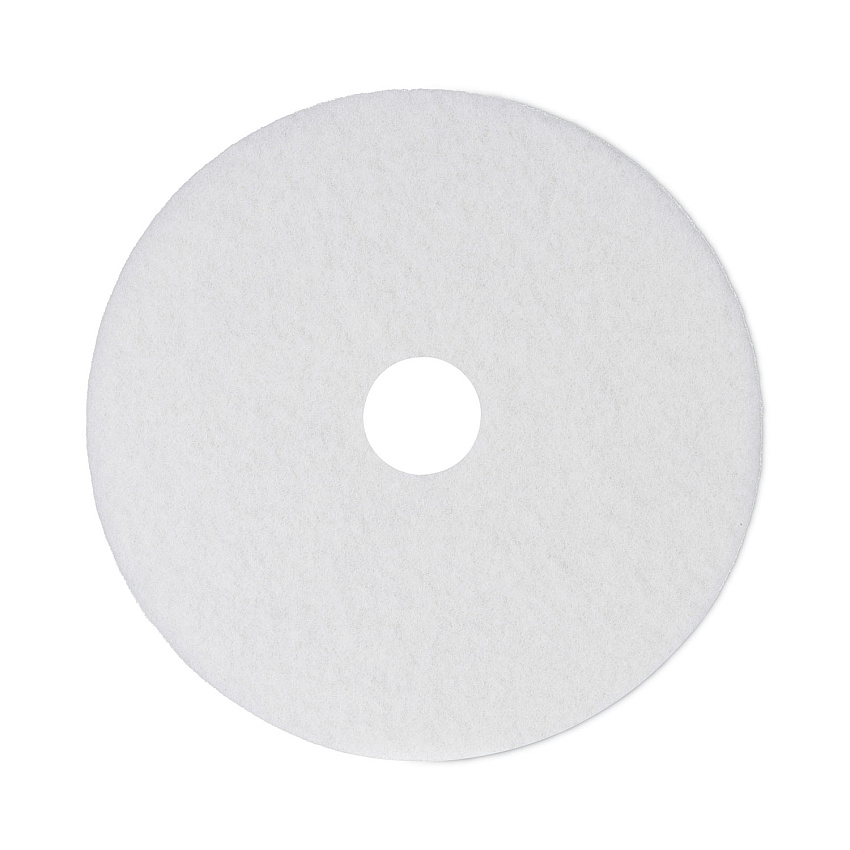 Boardwalk&reg; White 14" Floor Polishing Pads, 5 Pads (BWK4014WHI)