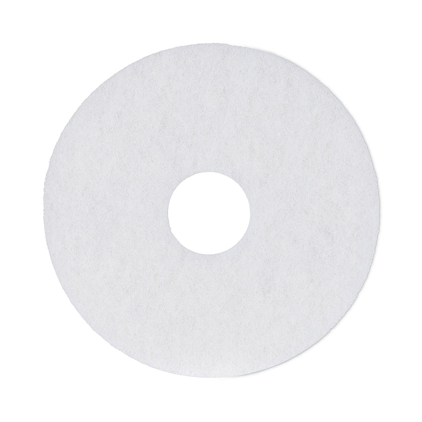 Boardwalk&reg; Standard 13-Inch Diameter Polishing Floor Pads, White (BWK4013WHI)