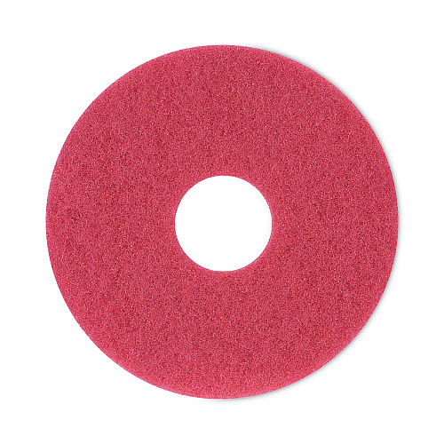 Boardwalk&reg; Standard 12" Diameter Buffing Floor Pads, Red, 5 Pads (BWK4012RED)