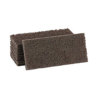 Boardwalk&reg; Heavy-Duty Brown Scouring Pads, 4 x 10, 20/Carton (BWK403)