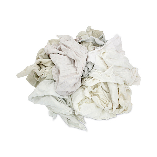 HOSPECO Reclaimed White Knit Rags, 25 lb/Carton (34025)