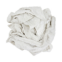 HOSPECO New White Economy Terry Rags, White, 10 lb/Carton (53710)