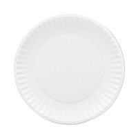 AJM Premium Coated Paper Plates, 7" dia, White, 125/Pack, 8 Packs/Carton (CP7AJ008125A)