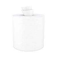 Tuff-job Spunlace Towels, Centerpull Roll, 8 X 13, White, 369 Sheets/roll, 6/carton
