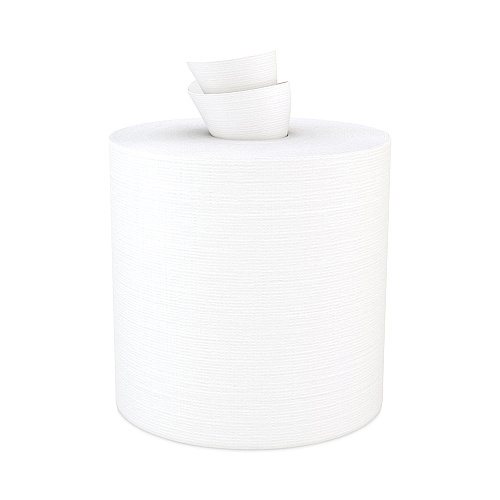Tuff-job Spunlace Towels, Centerpull Roll, 8 X 13, White, 369 Sheets/roll, 6/carton