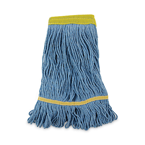 Boardwalk&reg; Super Loop Wet Mop Heads, Small, Blue, 12 Mops (BWK501BL)