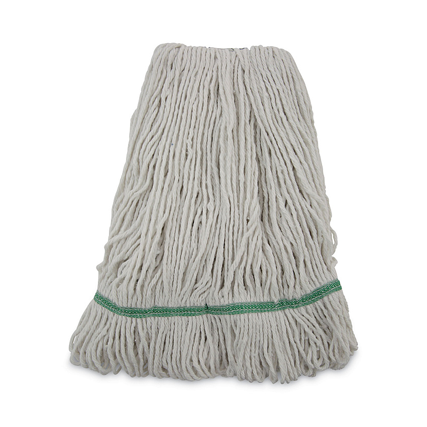 Boardwalk&reg; Standard Mop Head, Cotton/Rayon, Medium, White, 12 Mops (BWK502WHNB)
