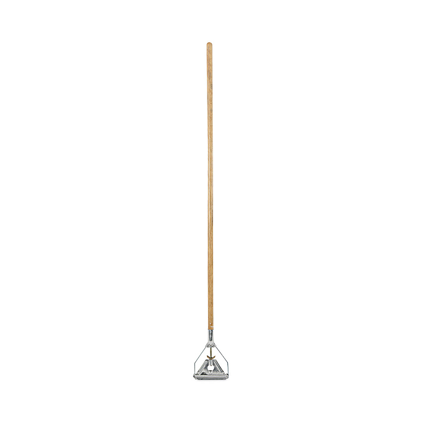 Boardwalk&reg; Quick Change Metal Head 54" Wooden Mop Handle, Natural (BWK601)