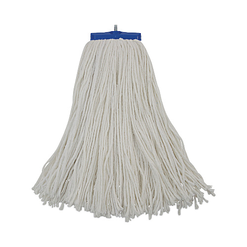 Boardwalk&reg; Cut-End Lie-Flat Wet Mop Head, Rayon, 16 oz, White (BWK716REA)