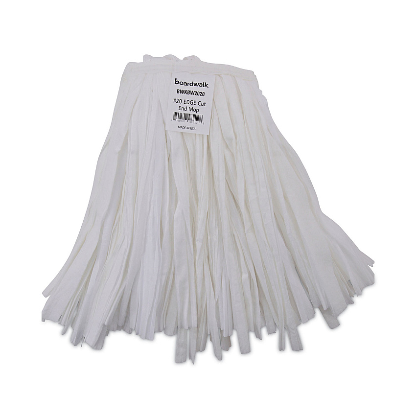 Boardwalk&reg; Nonwoven Cut End Edge Mop, Rayon/Polyester, #20, 12/Carton (BWKBW2020)