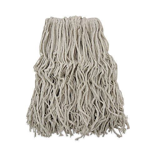 Boardwalk&reg; Mop Head, Cotton, Cut-End, White, 4-Ply, #32 Band (BWKCM02032S)