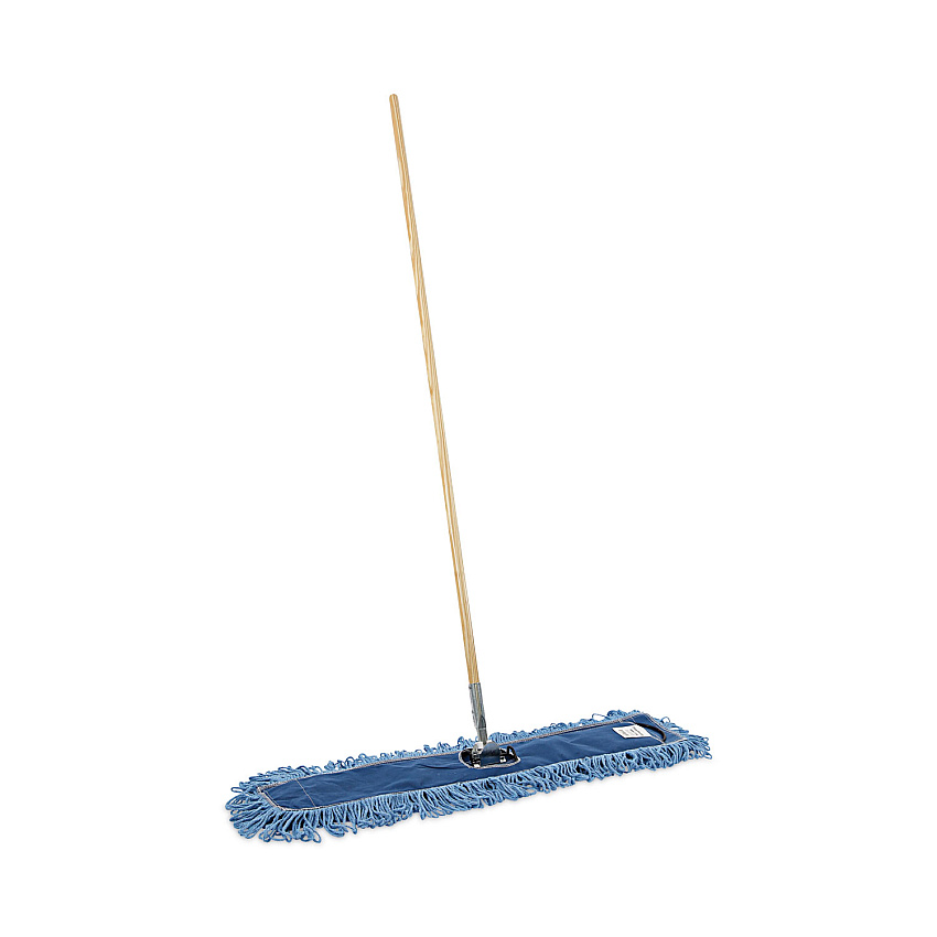 Boardwalk&reg; Looped-End Dust Mop Kit, 36 x 5 Mop Head, Handle, Frame (BWKHL365BSPC)