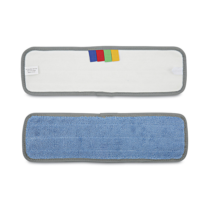 Boardwalk&reg; Microfiber Mop Head, 18 x 5, Velcro Backing, 12 Mops (BWKMFM185BCFDZ)
