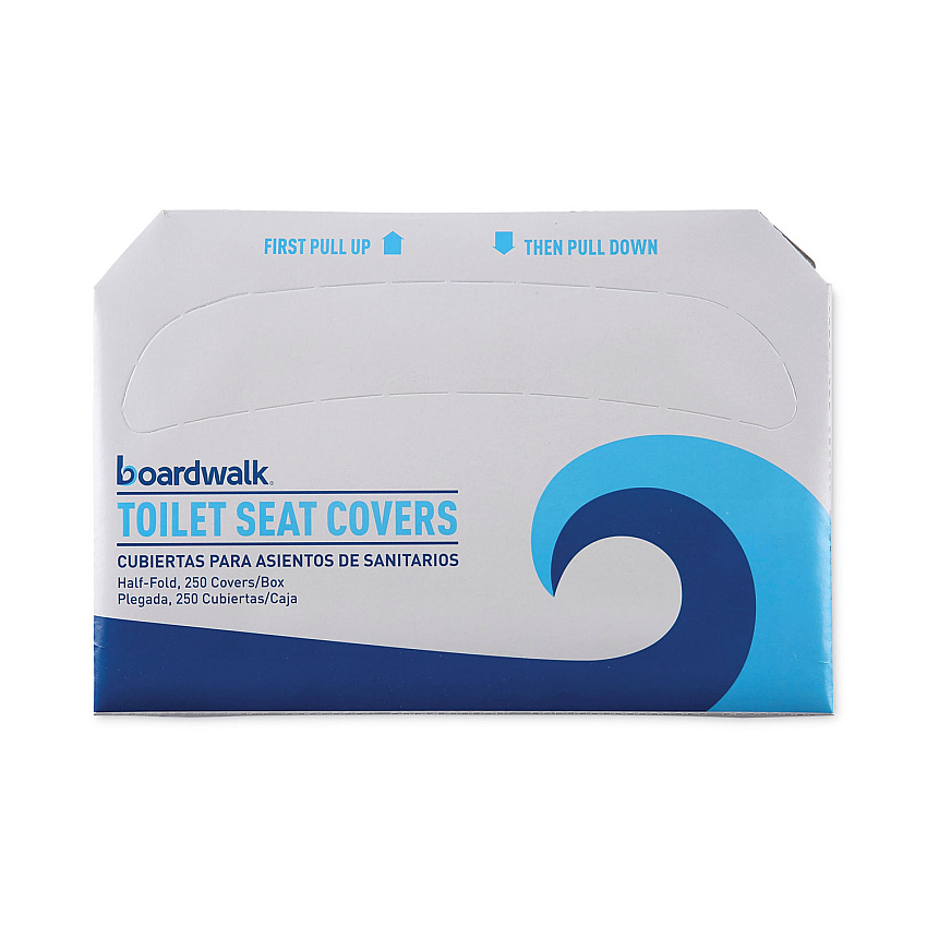 Boardwalk&reg; Toilet Seat Covers, White, Half-Fold, 1000 Covers (BWKK1000B)