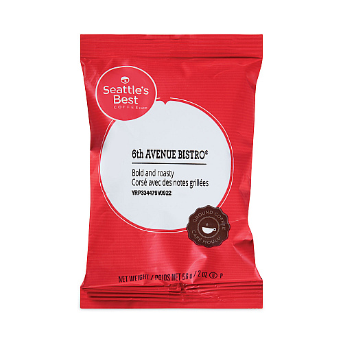 Seattle's Best Premeasured Coffee Packs, 6th Avenue Bistro, 2.1 oz Packet, 72/Carton (11008560CT)