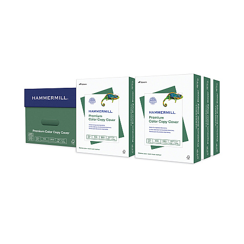 Hammermill Premium Color Copy Cover, 100 Bright, 100 lb Cover Weight, 8.5 x 11, 250 Sheets/Pack, 6 Packs/Carton (120024)