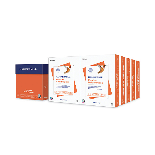 Hammermill Premium Multipurpose Print Paper, 97 Bright, 20 lb Bond Weight, 8.5 x 11, White, 500 Sheets/Ream, 10 Reams/Carton (106310)