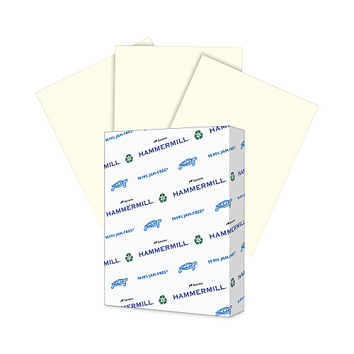 Hammermill Colors Print Paper, 20 lb Bond Weight, 8.5 x 11, Cream, 500/Ream (168030)