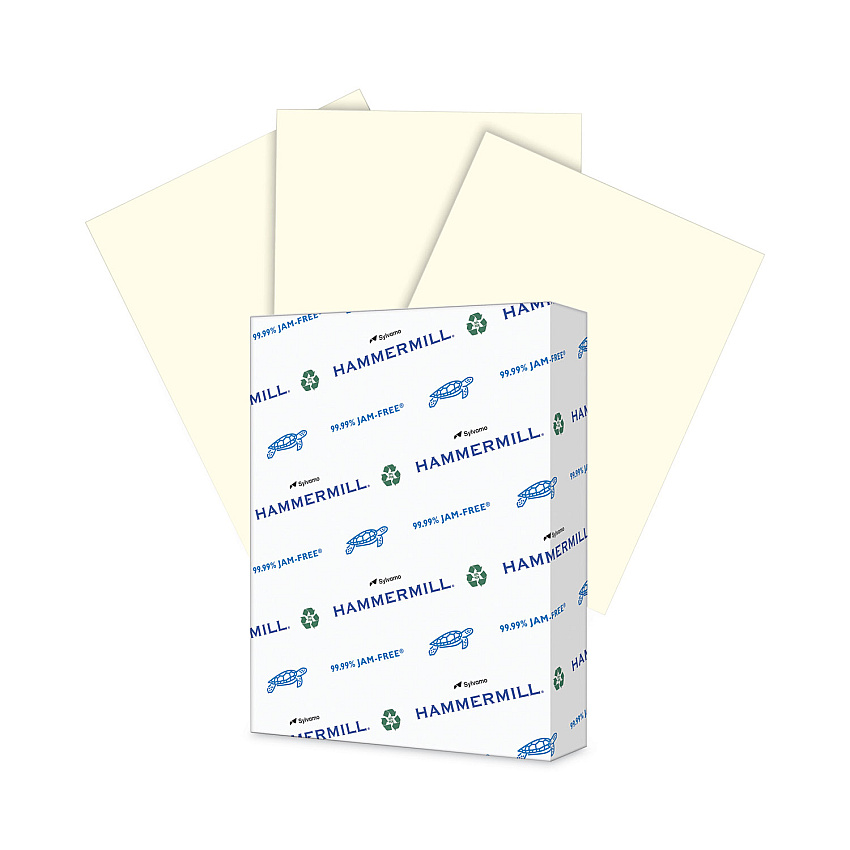 Hammermill Colors Print Paper, 20 lb Bond Weight, 8.5 x 11, Cream, 500/Ream (168030)