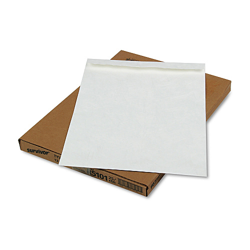Survivor Heavyweight 18 lb Tyvek Catalog Mailers, Square Flap, Self-Adhesive Closure, 13 x 19, White, 25/Box (R5101)
