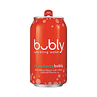 Bubly Flavored Sparkling Water, Strawberry, 12 oz Can, 8 Cans/Pack, 3 Packs/Carton (PEP17142)