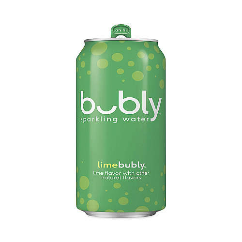 Bubly Flavored Sparkling Water, Lime, 12 oz Can, 8 Cans/Pack, 3 Packs/Carton (PEP17144)