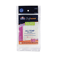 Elmer's CraftBond Less Mess All-Temp Glue Sticks, 0.27" x 4", Dries Clear, 24/Pack (E6055)