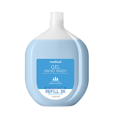 Method Gel Hand Wash Refill Tub, Sea Minerals Scent, 34 oz (328105)