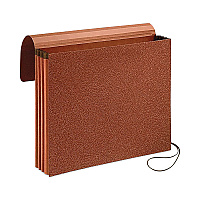 Earthwise by Pendaflex Recycled Expanding Wallet, 5.25" Expansion, 1 Section, Elastic Cord Closure, Legal Size, Redrope (E1075G)