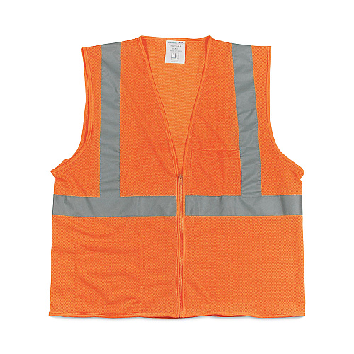 PIP Zipper Safety Vest, X-Large, Hi-Viz Orange (302MVGZORXL)