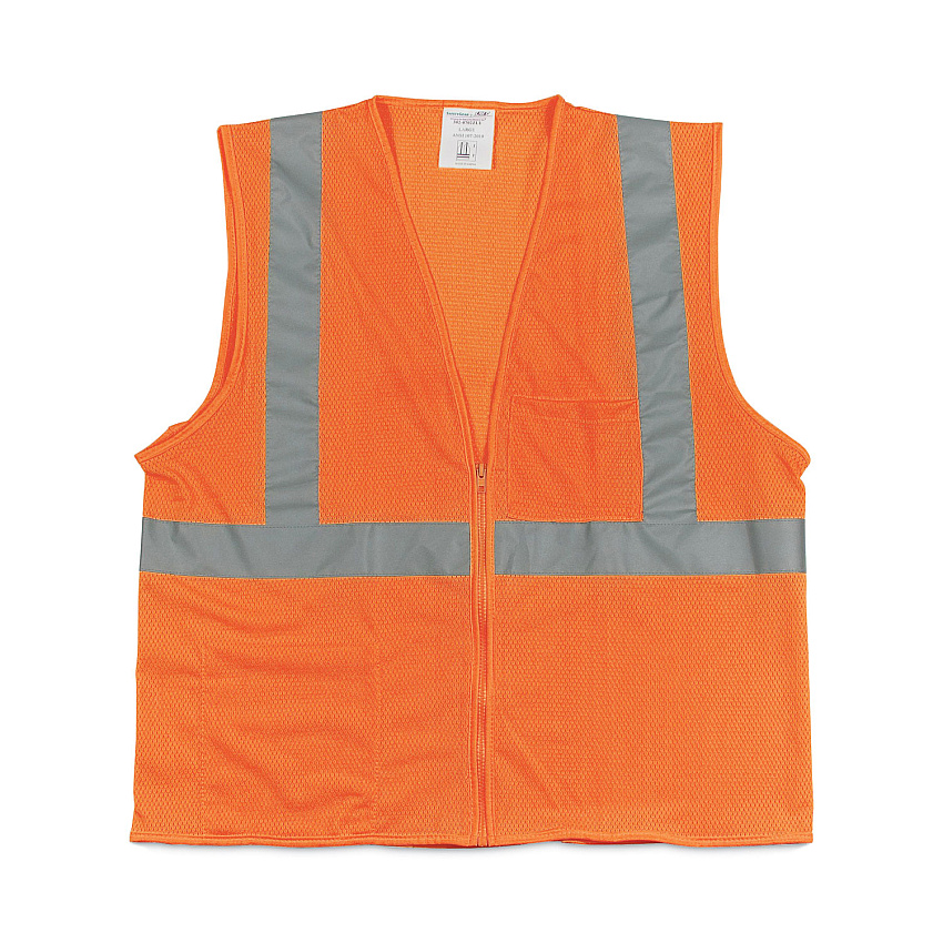 PIP Zipper Safety Vest, X-Large, Hi-Viz Orange (302MVGZORXL)