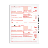 TOPS 1098 Mortgage Interest Tax Form, Fiscal Year: 2021, One-Part (No Copies), 8 x 5.5, 2 Forms/Sheet, 50 Forms Total (L1098FEDS)
