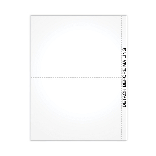 TOPS Blank Cut Sheets for 1099 Tax Forms, 2-Up Style, 8.5 x 11, White, 50/Pack (LBLANKQ)