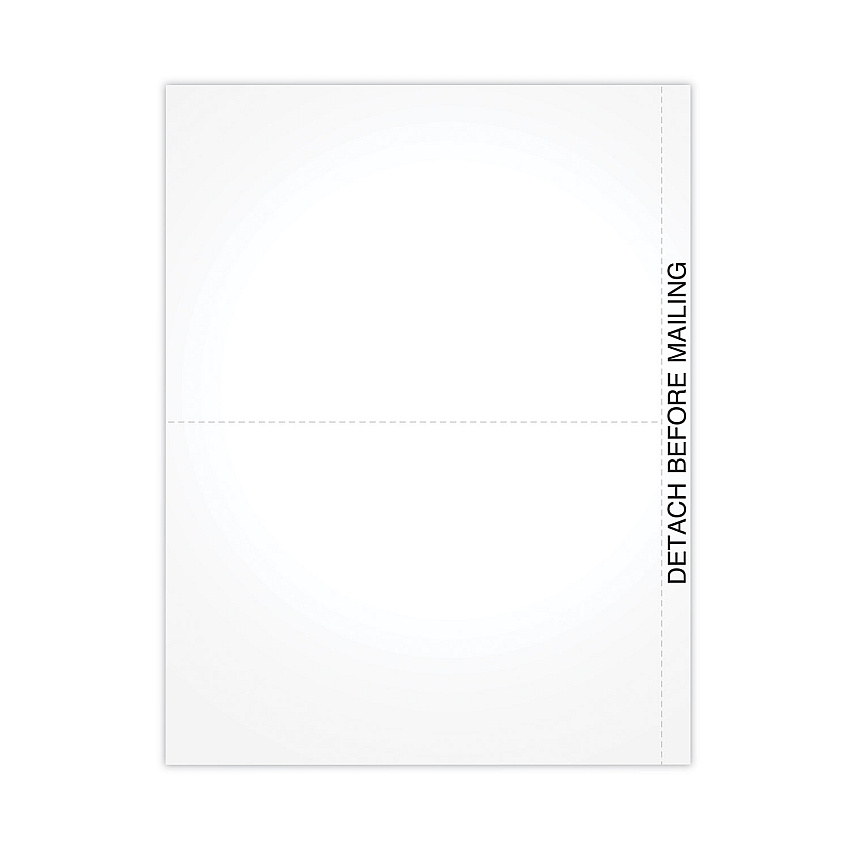 TOPS Blank Cut Sheets for 1099 Tax Forms, 2-Up Style, 8.5 x 11, White, 50/Pack (LBLANKQ)