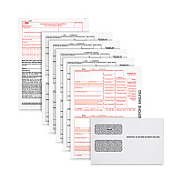 TOPS Five-Part 1099-DIV Tax Form Kit for Inkjet/Laser Printers, Five-Part Carbonless, 8.5 x 5.5, 2 Forms/Sheet, 100 Forms Total (LDIV4KITS)