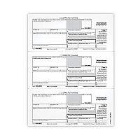 TOPS 1099-NEC Tax Forms, Fiscal Year: 2021, One-Part (No Copies), 8.5 x 3.67, 3 Forms/Sheet, 50 Forms Total (LNECRECS)