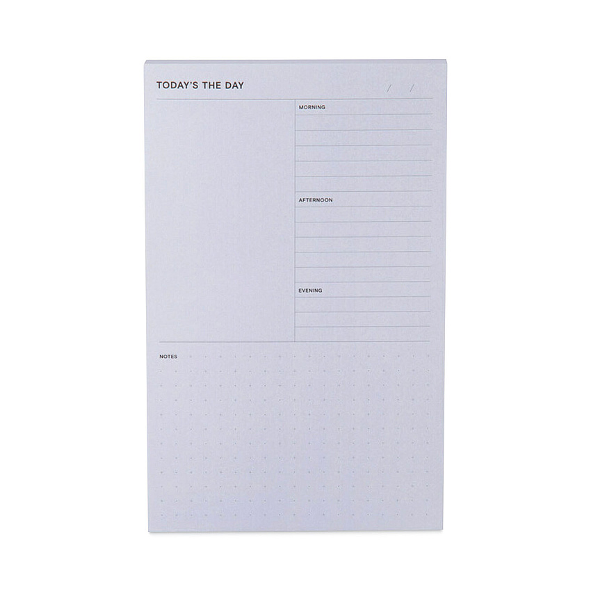 Noted by Post-it Brand Adhesive Daily Planner Sticky-Note Pads, Daily Planner Format, 4.9" x 7.7", Gray, 100 Sheets/Pad (58GRY)