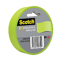 Scotch Expressions Masking Tape, 3" Core, 0.94" x 20 yds, Lemon Lime (3437GRN)