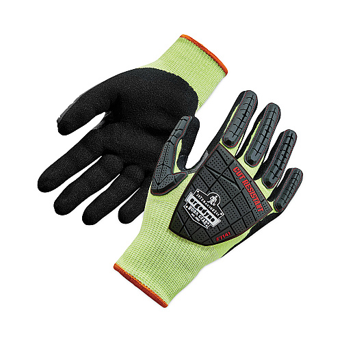 ergodyne ProFlex 7141 ANSI A4 DIR Nitrile-Coated CR Gloves, Lime, Large, 72 Pairs/Pack (17834)